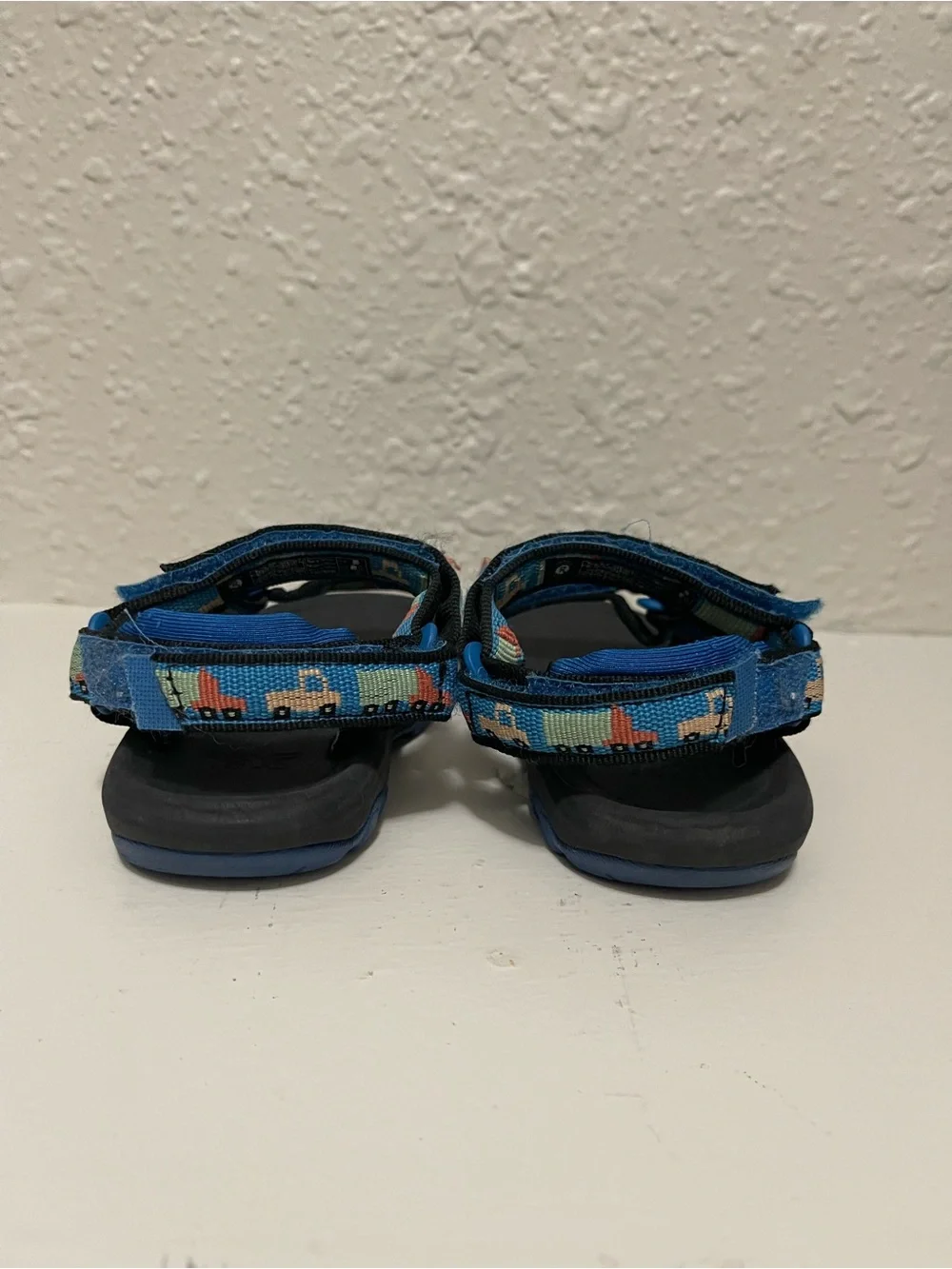 Teva Blue Kids Sandals with Truck Print